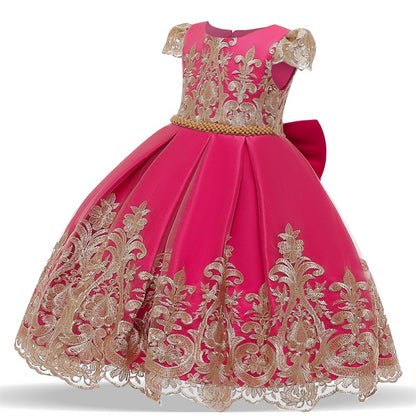 Pink Prom Dress With Bow