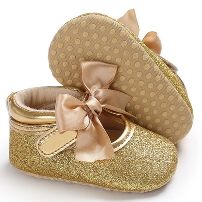 Shoe for Baby Girl delicate with glitter and bow