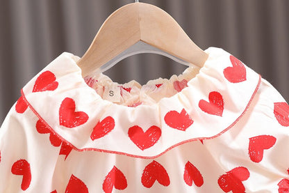 Children's summer set with hearts