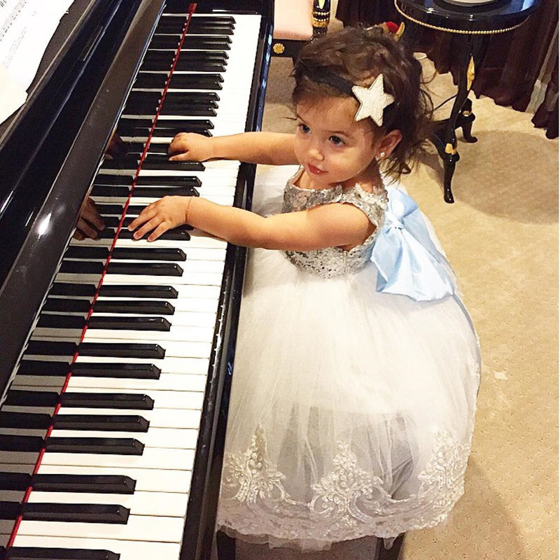 White Dress with Blue Bow