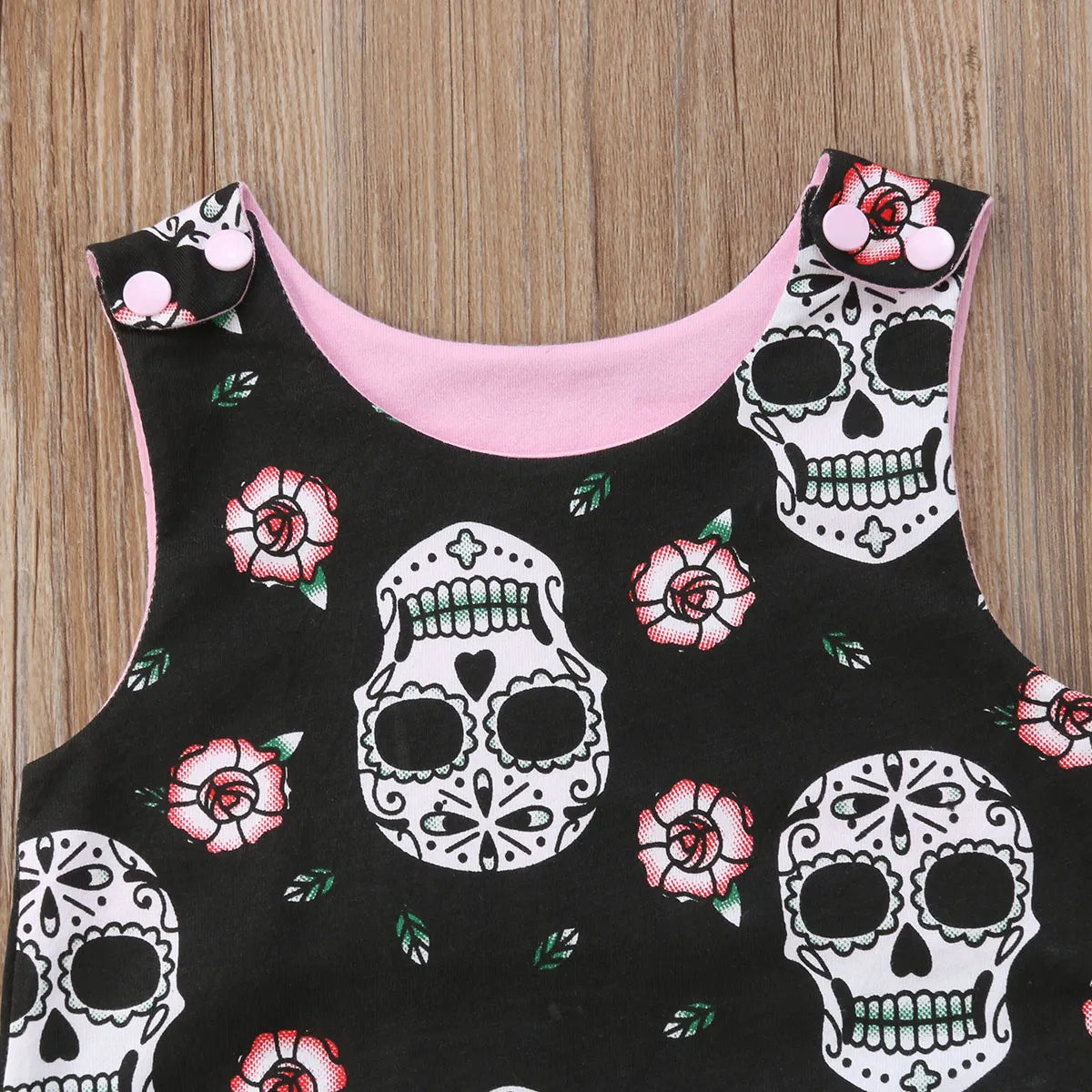 Halloween Skull Romper Sleeveles