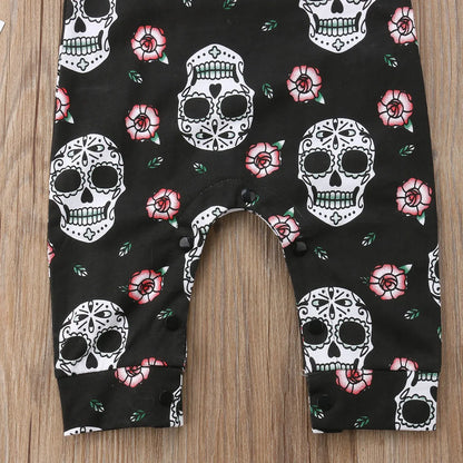 Halloween Skull Romper Sleeveles