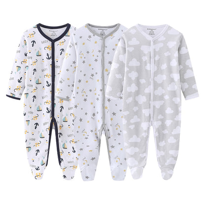 Kit 3 Printed Baby Boy Jumpsuit