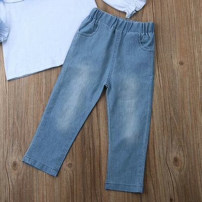 Blue kids set with jeans