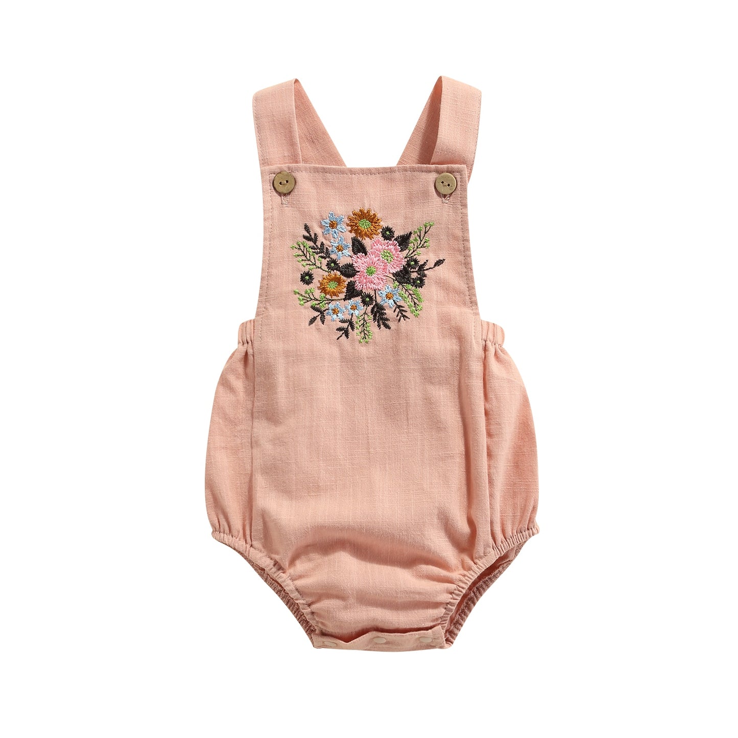 Flower Embroidered Children's Bodysuit