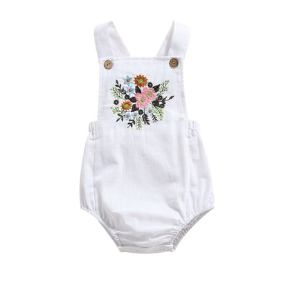 Flower Embroidered Children's Bodysuit