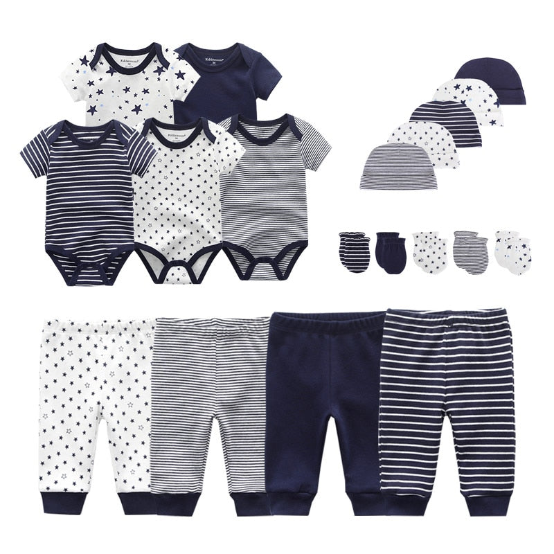 Kit 19 pieces prints for baby boy