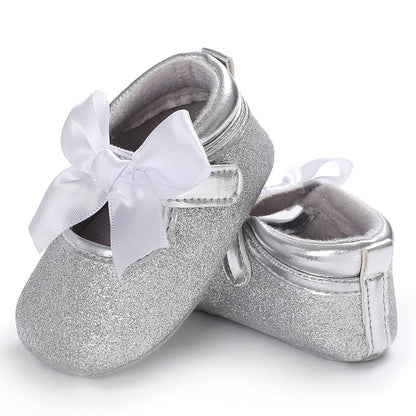 Shoe for Baby Girl delicate with glitter and bow