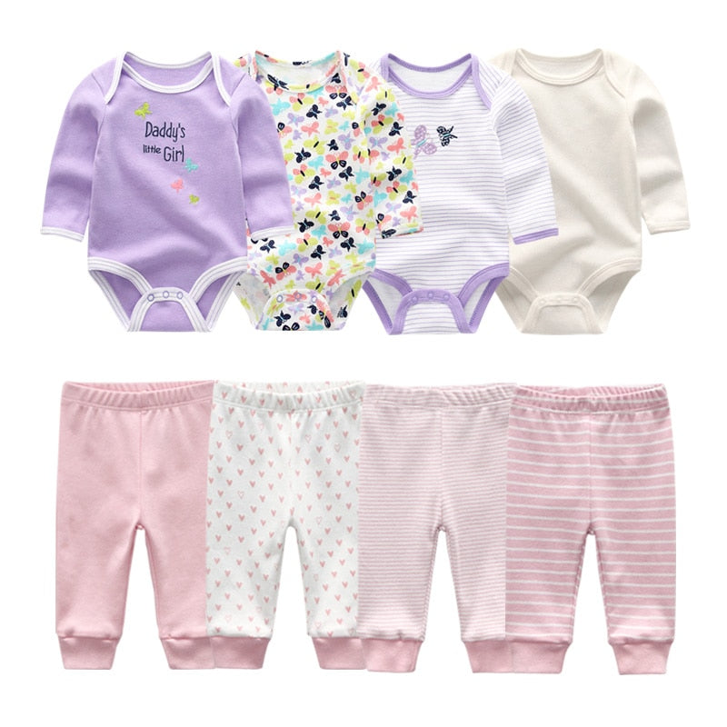 Kit 8 Pieces baby girl prints