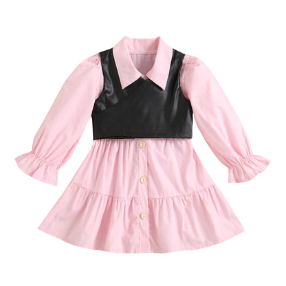 Pink children's dress with top