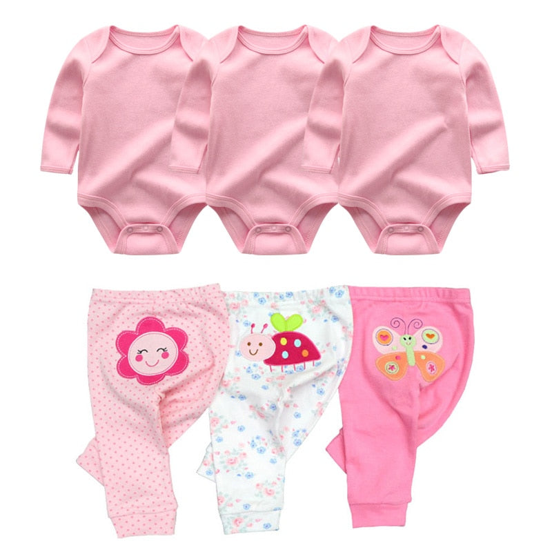 Kit 6 Pieces baby girl prints