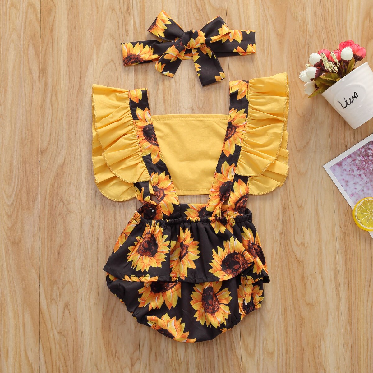 Sunflower Bodysuit + Headband