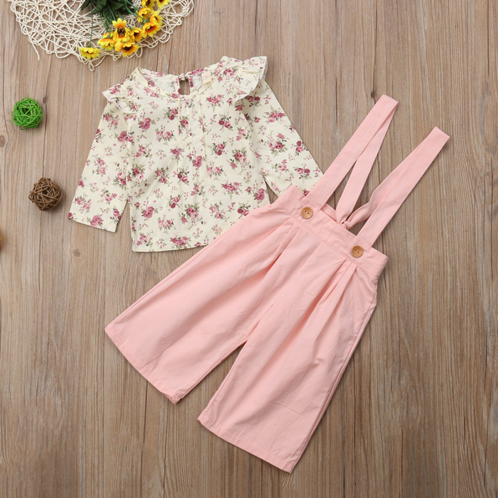 Flower pink kids set