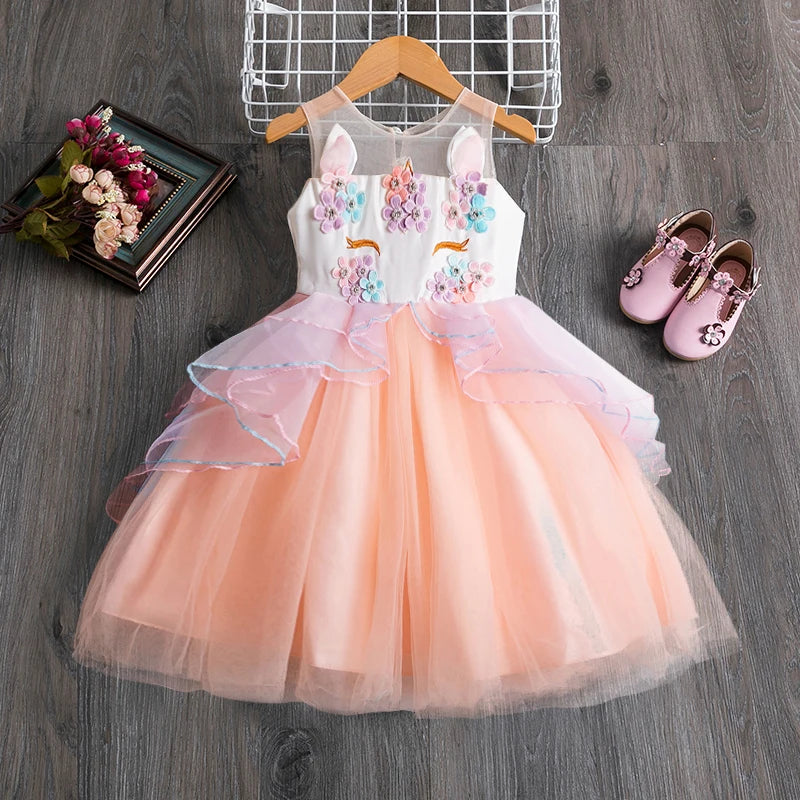 Unicorn Children's Party Dress