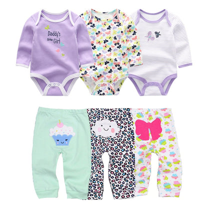 Kit 6 Pieces baby girl prints