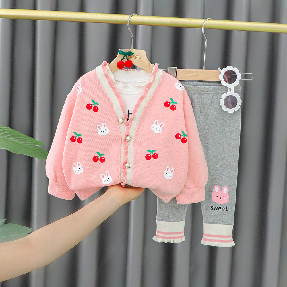 Cherry Rabbit Women's Children's Set