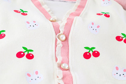 Cherry Rabbit Women's Children's Set