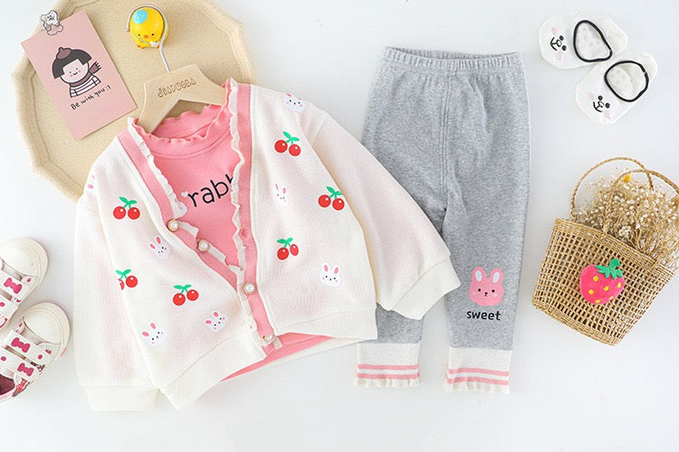 Cherry Rabbit Women's Children's Set