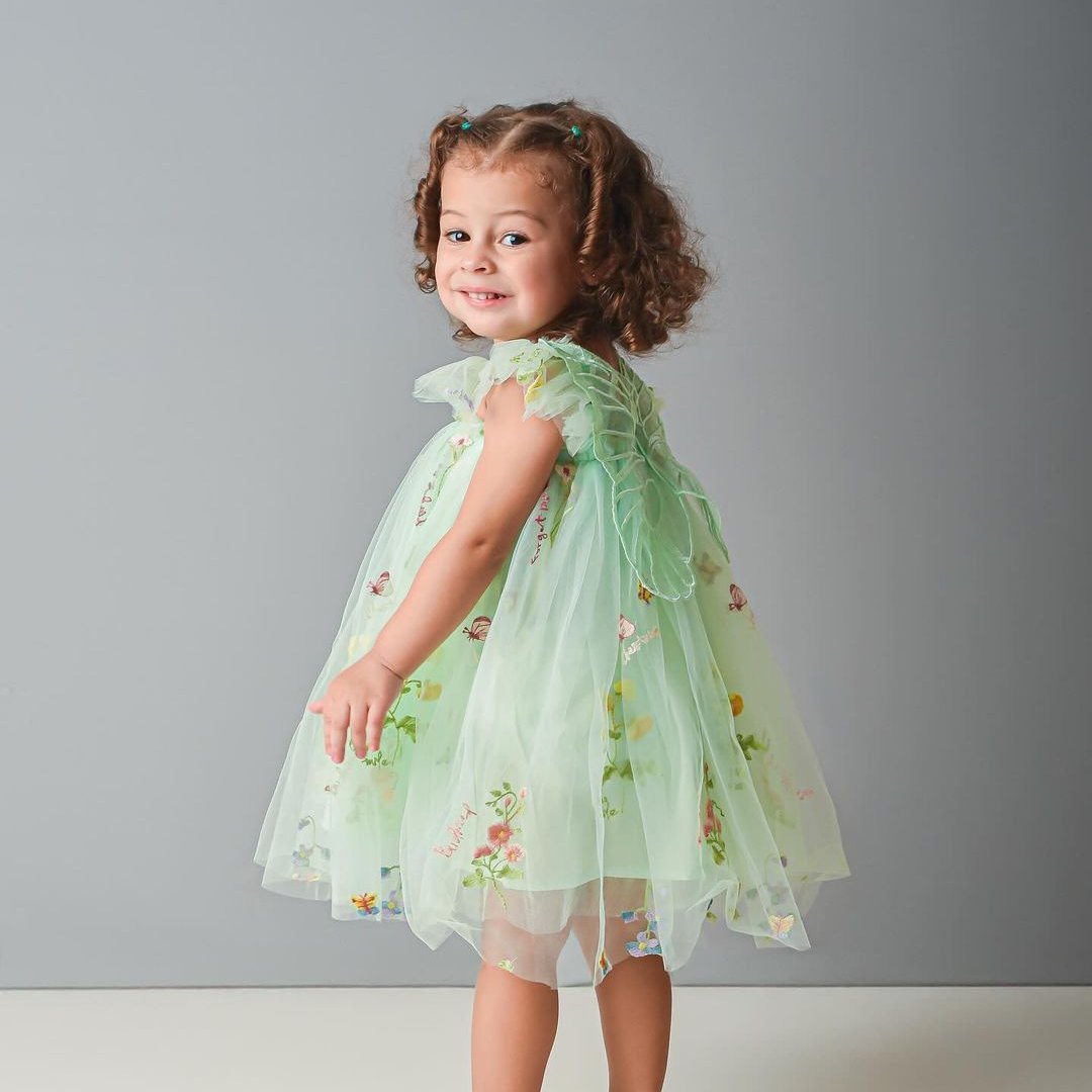 Children's Floral and Wing Dress