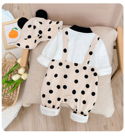 Children's Panda Hat Jumpsuit