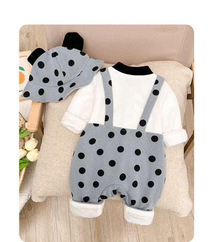 Children's Panda Hat Jumpsuit