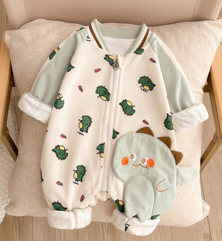 Children's Dinosaur Zipper Jumpsuit