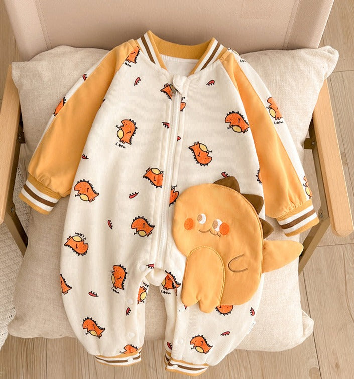 Children's Dinosaur Zipper Jumpsuit