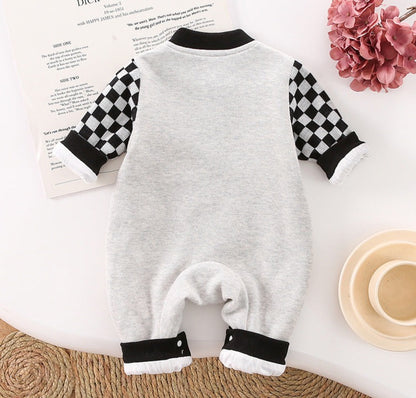 Children's Plaid Puppy Jumpsuit