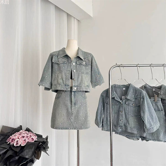 Girls' Glitter Jeans Set