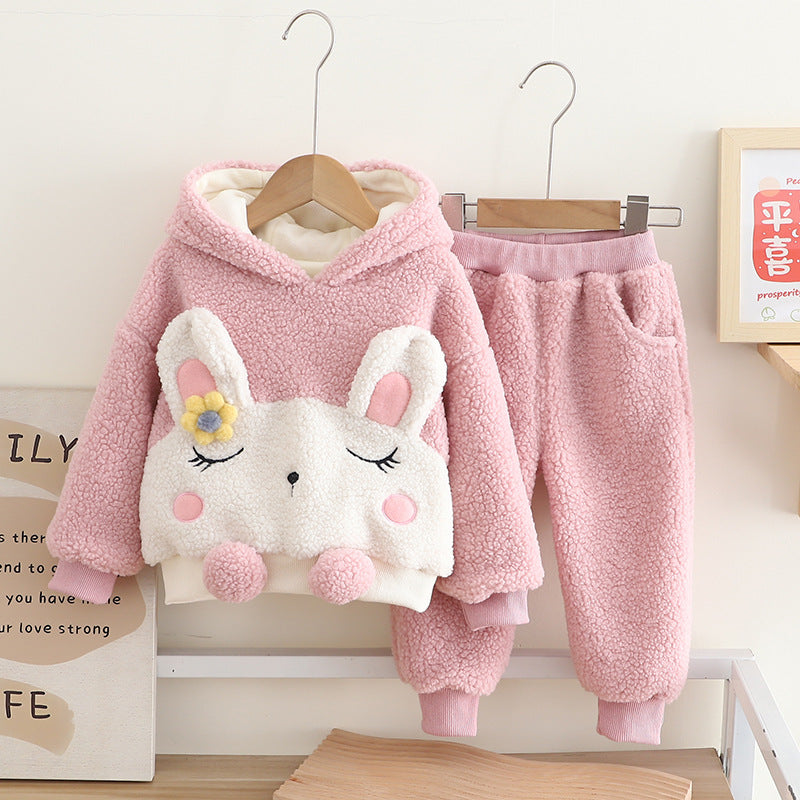 Women's Winter Thick Kitten Children's Set