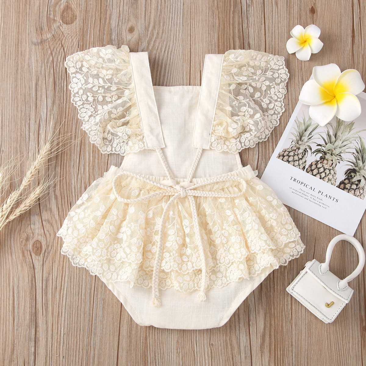 Floral Lace Girl's Infant Bodysuit