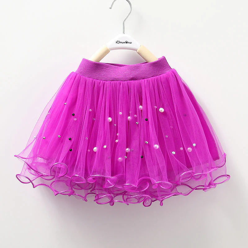 Children's Tulle Pearls Skirt