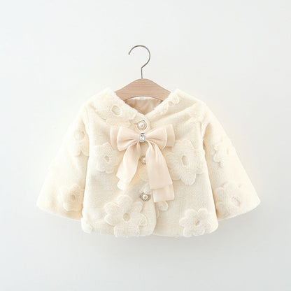 Women's Children's Floral Bow Coat