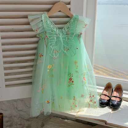 Children's Floral and Wing Dress