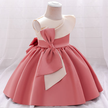 Satin Bow Children's Party Dress