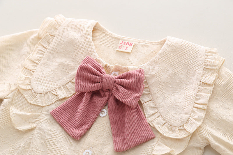 Women's Children's Set Bow Buttons