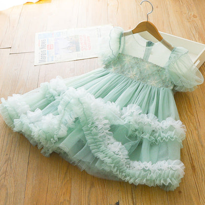 Children's Dress Tulle Glitter Ruffles