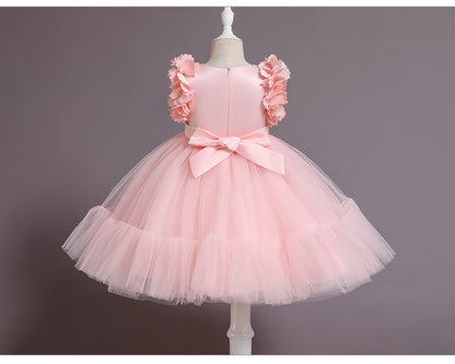 Puff Sleeve Tulle Party Dress