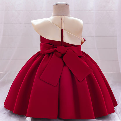 Satin Bow Children's Party Dress