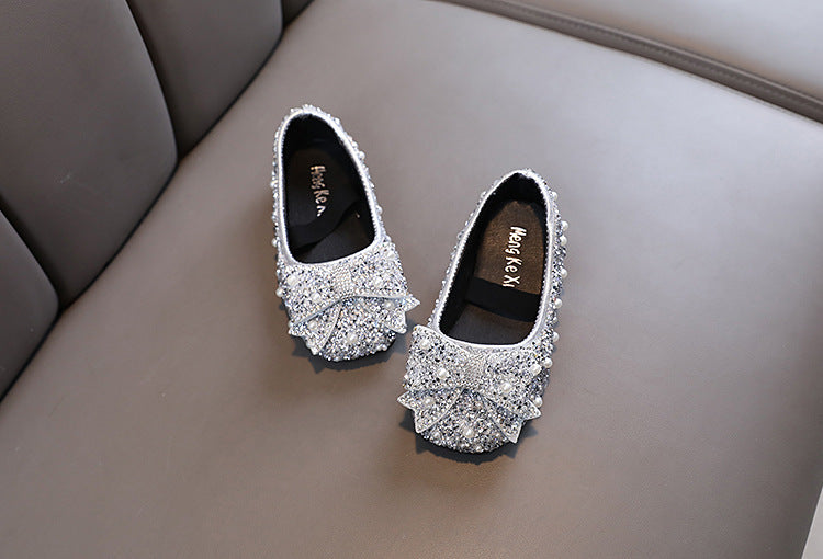 Shiny Bow Children's Shoes