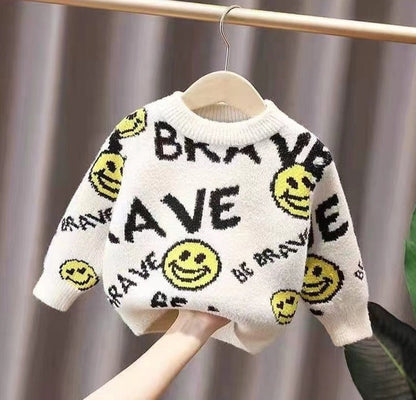 Happy Emoji Winter Children's Blouse