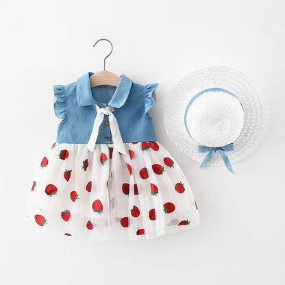 Children's Dress Tulle and Jeans Bow