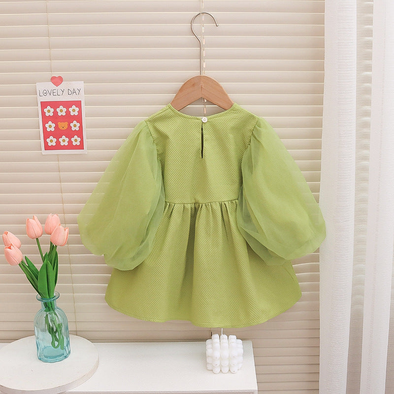 Little Flower Long Sleeve Children's Dress