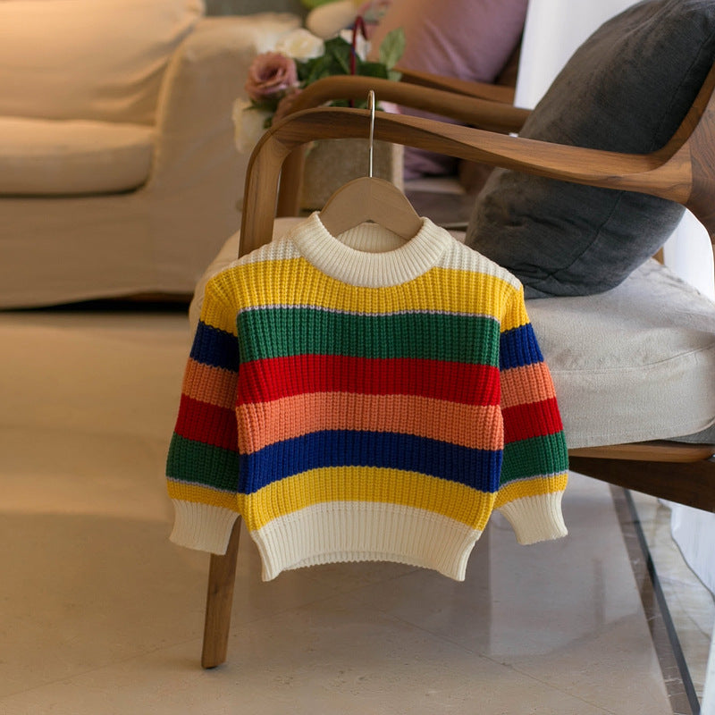 Children's Stripe Knitting Blouse