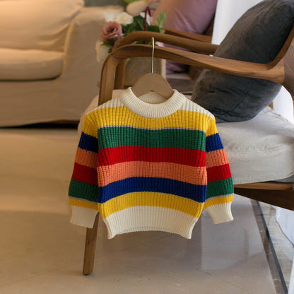 Children's Stripe Knitting Blouse