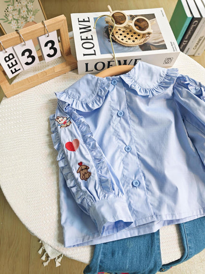 Girls' Infant Set Shirt + Jeans Hearts