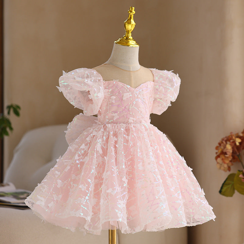 Shiny Butterfly Children's Party Dress