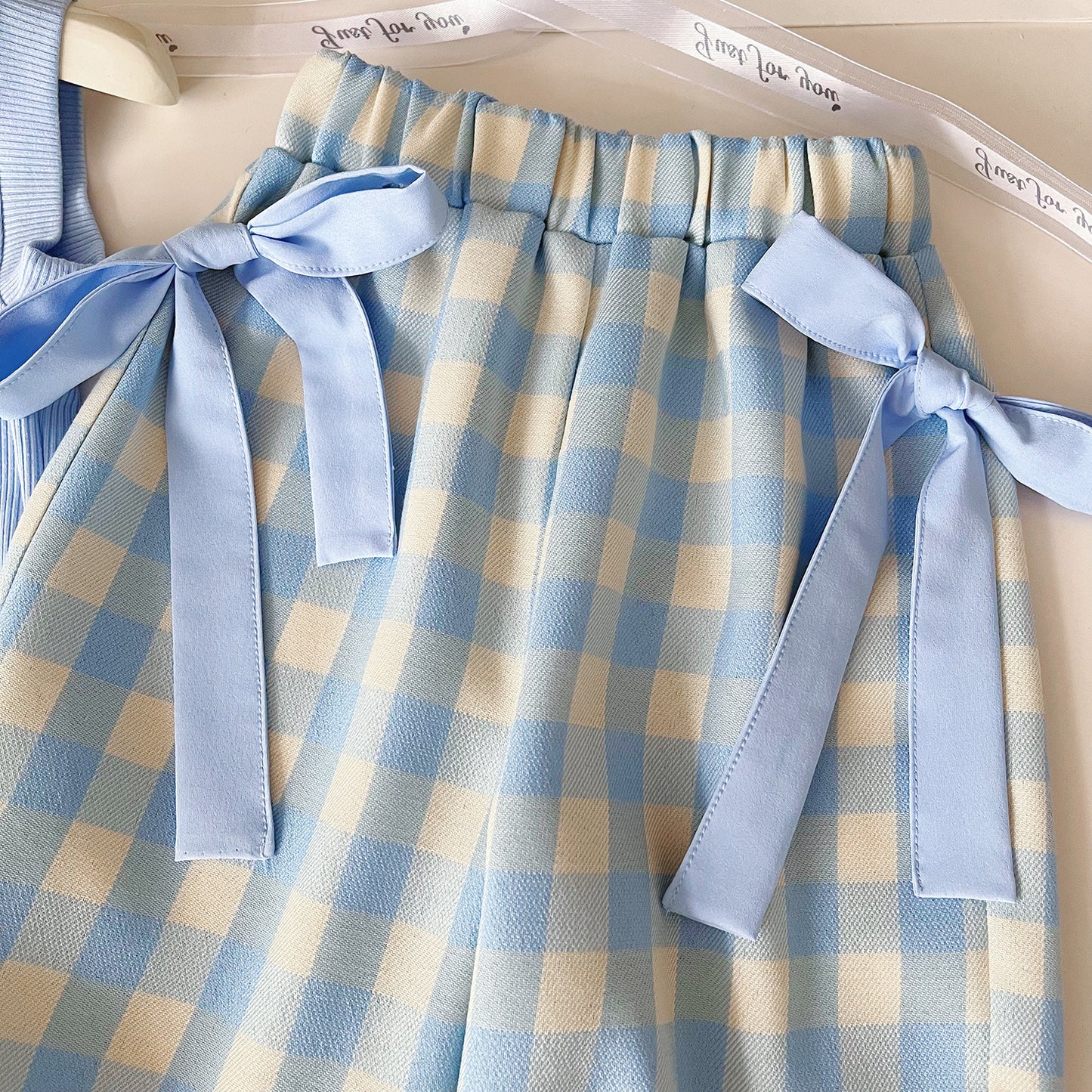 Blue Plaid Girls' Children's Set