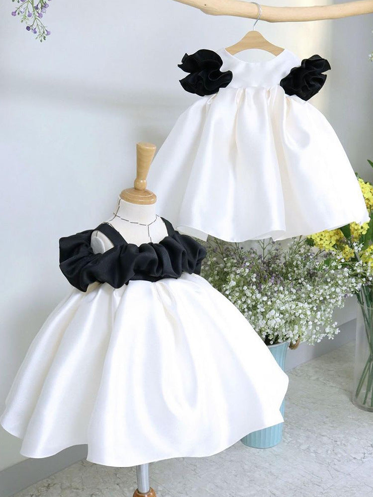 White and Black Party Dress