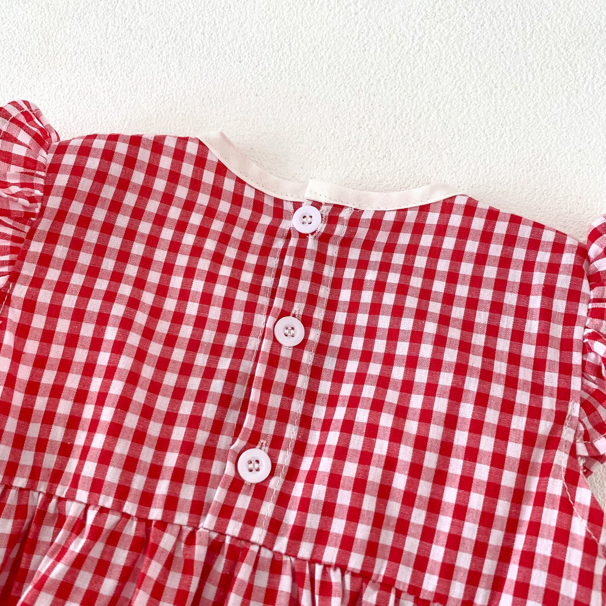 Girls' Plaid Strawberry Bodysuit